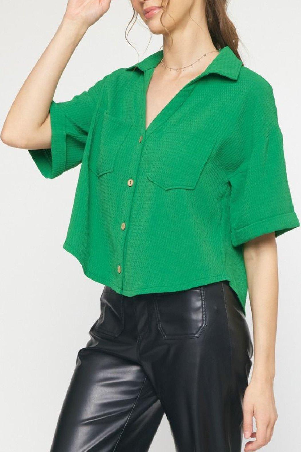 Waffled Button Up Product Image