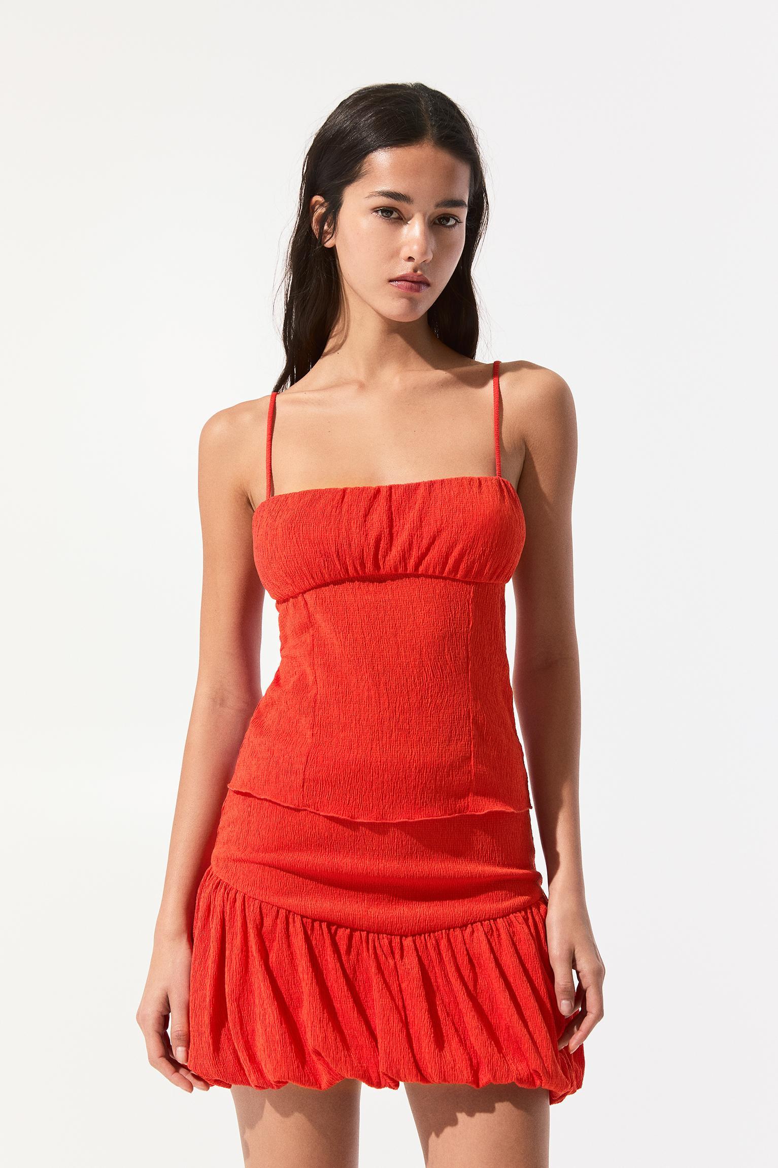 Corsetry-inspired top with thin straps Product Image