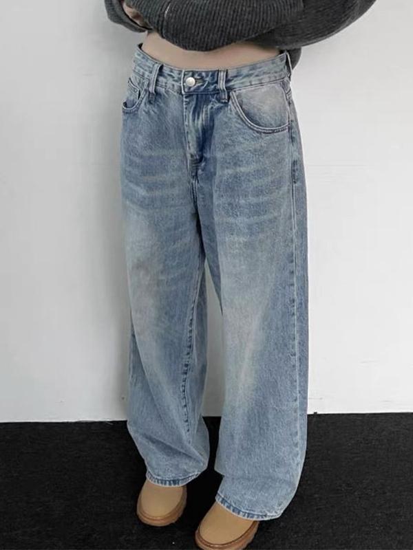 Straight And Loose, Slimming And Wide-Legged Boyfriend Jeans Product Image