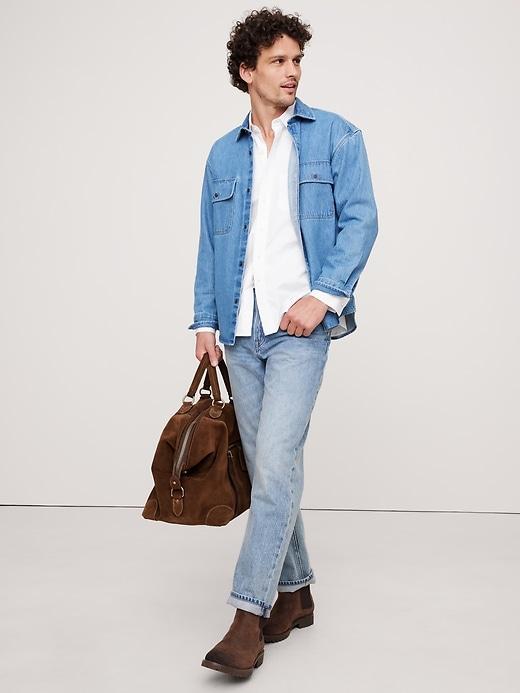 Relaxed-Fit Washed Cotton Poplin Shirt Product Image