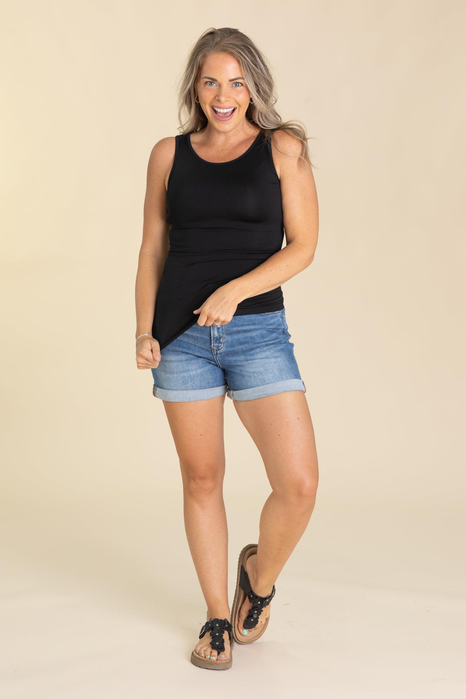 Scoop Neck Seamless Knit Tank Top Product Image