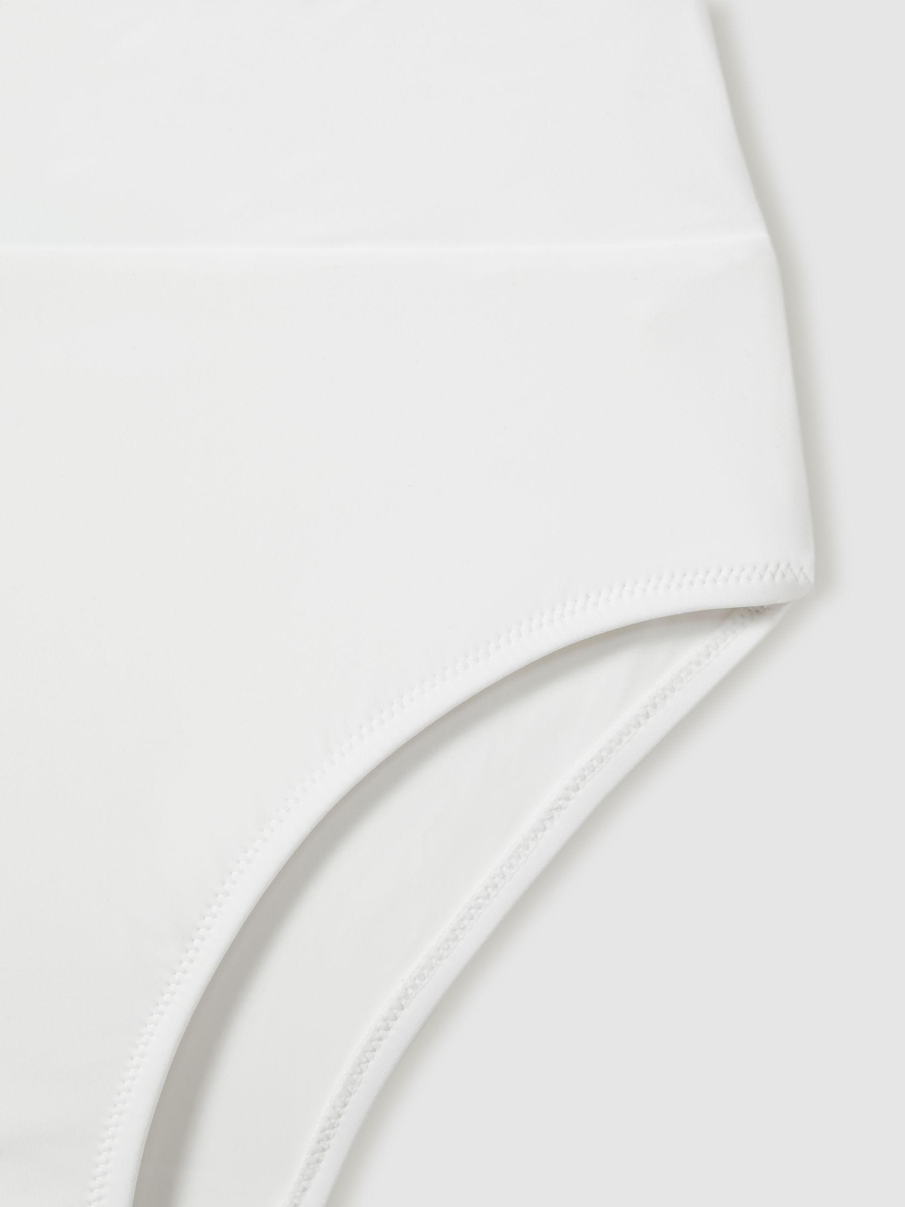 High Rise Bikini Bottoms in White Product Image