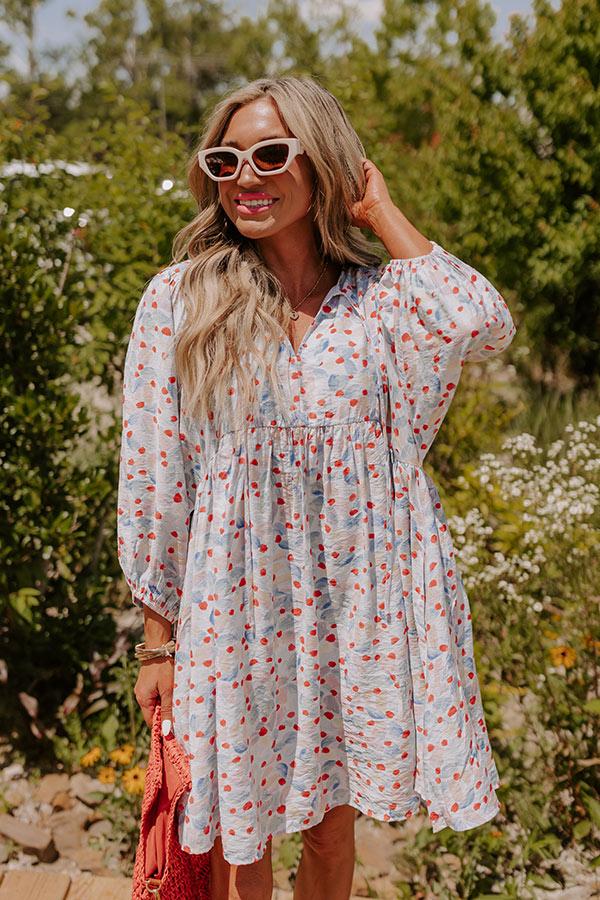 Tea Garden Babydoll Dress in Sky Blue Product Image