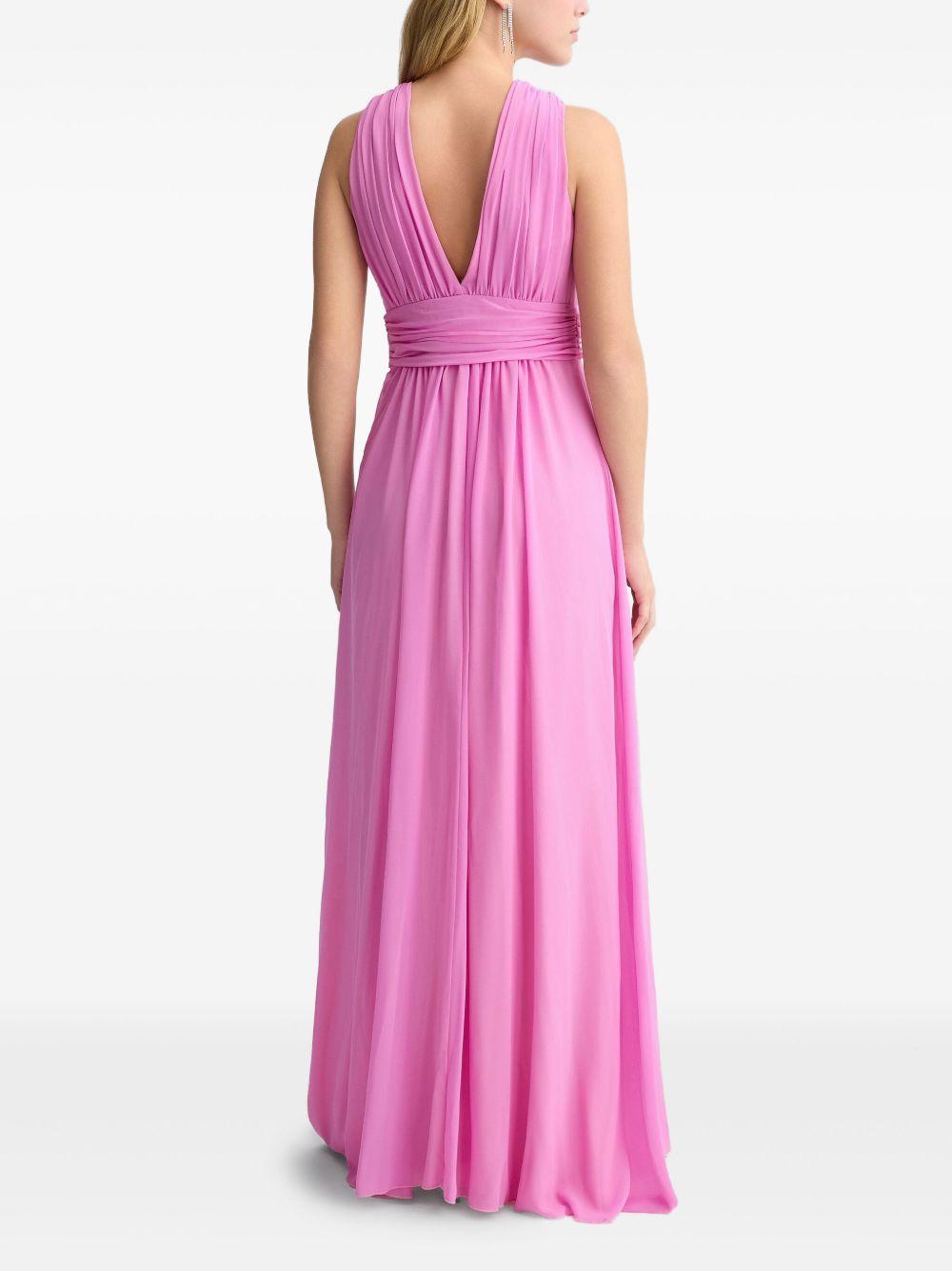 draped-detail evening dress Product Image