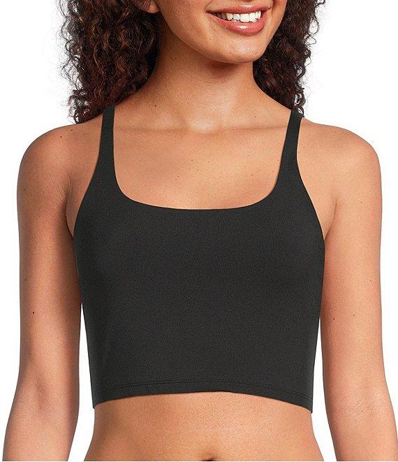 VAN WINKLE & CO. Scoop Neck Sleeveless Adjustable Convertible Strap Cropped Tank Top Product Image