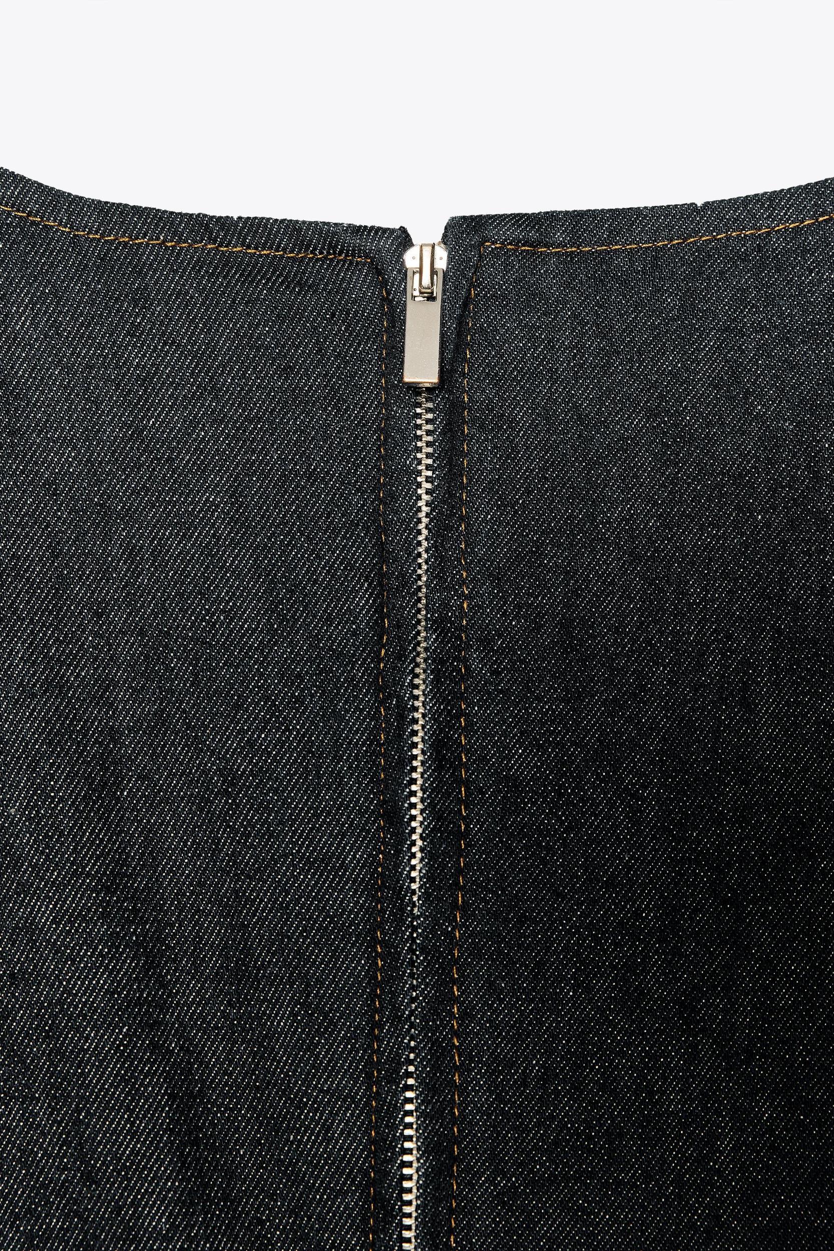 Z1975 SLEEVELESS DENIM MIDI DRESS Product Image