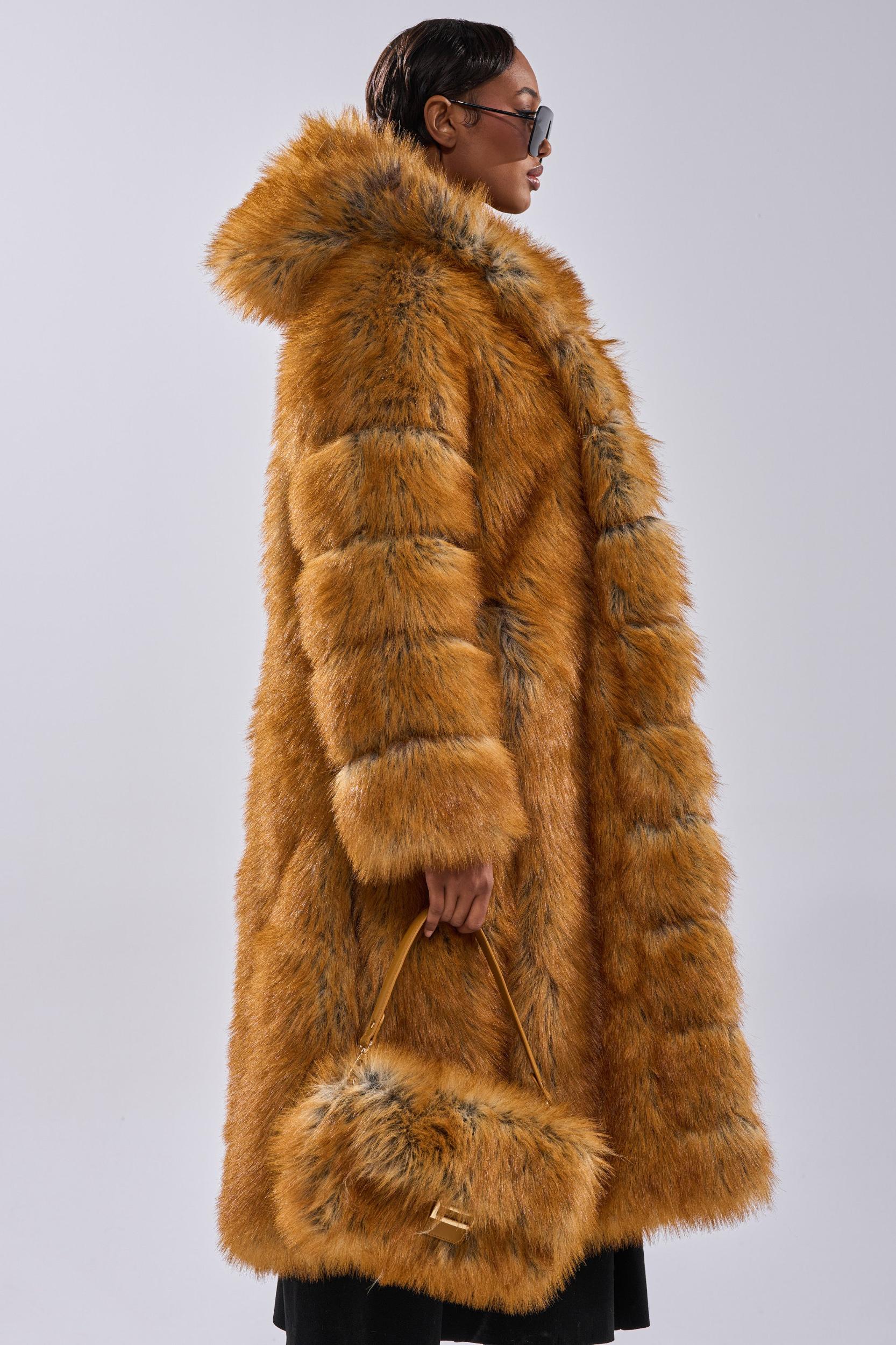 OLD MONEY FAUX FUR COAT Product Image