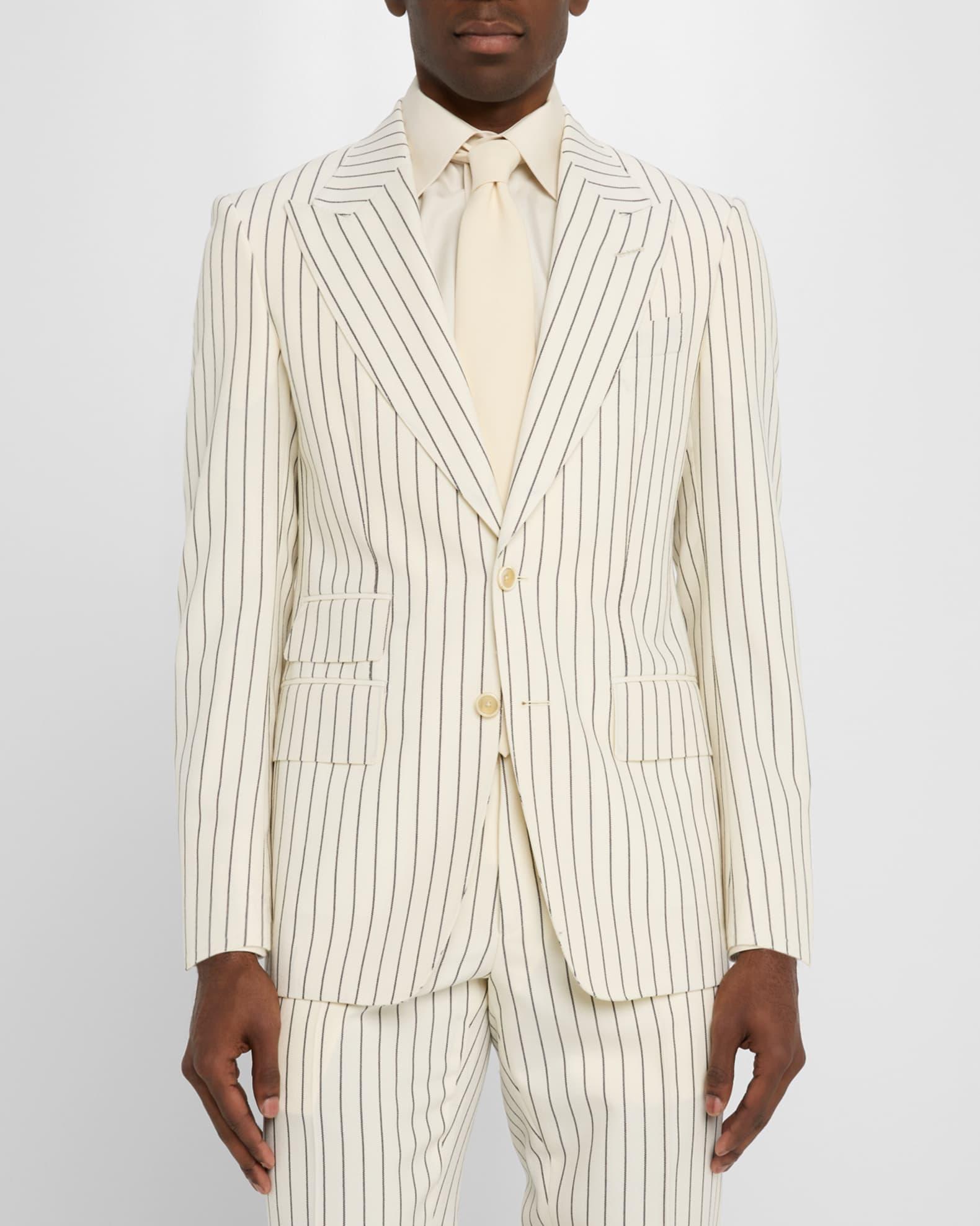 Men's Shelton Wool Pinstripe Suit Product Image