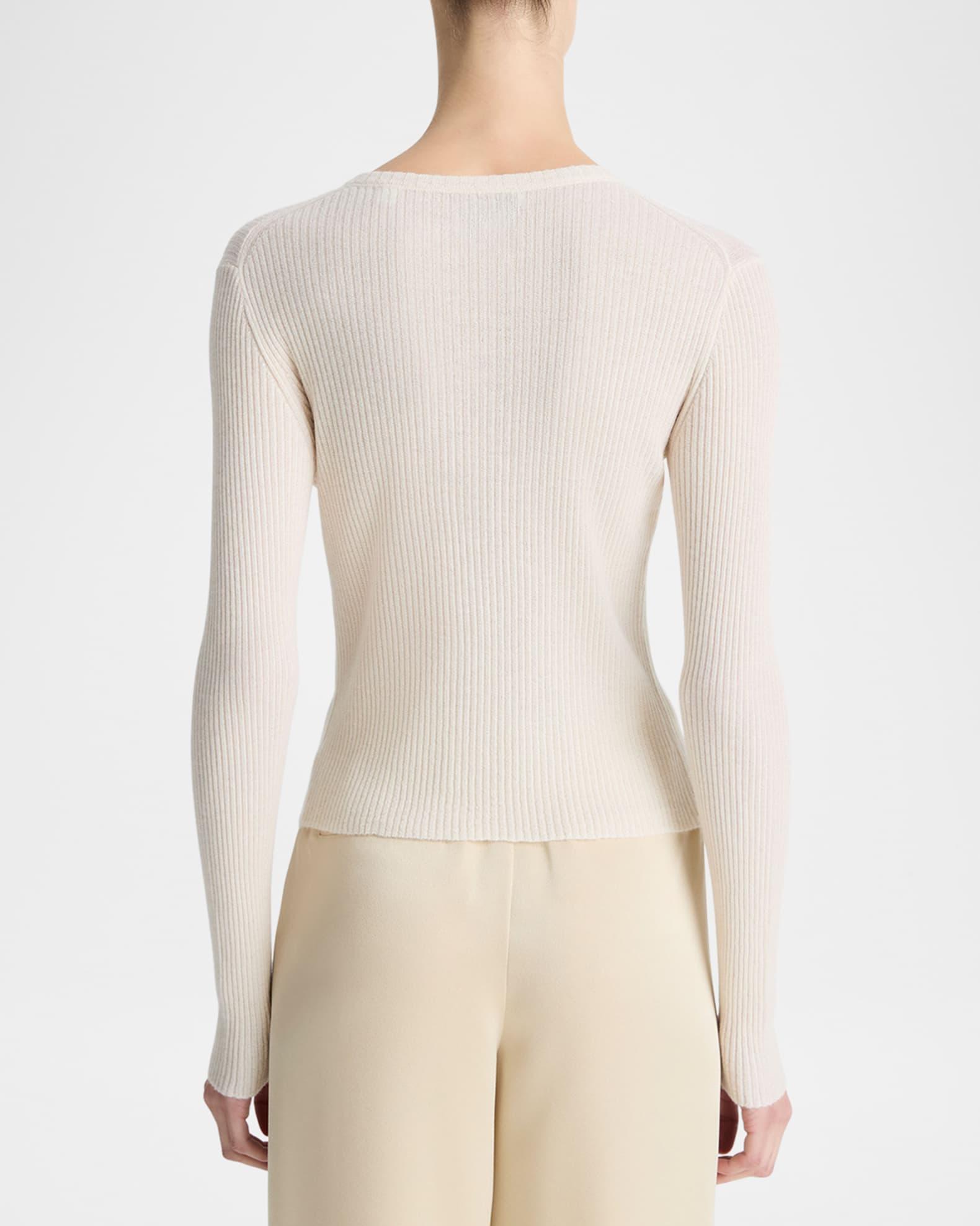 Ribbed Long-Sleeve Henley  Product Image