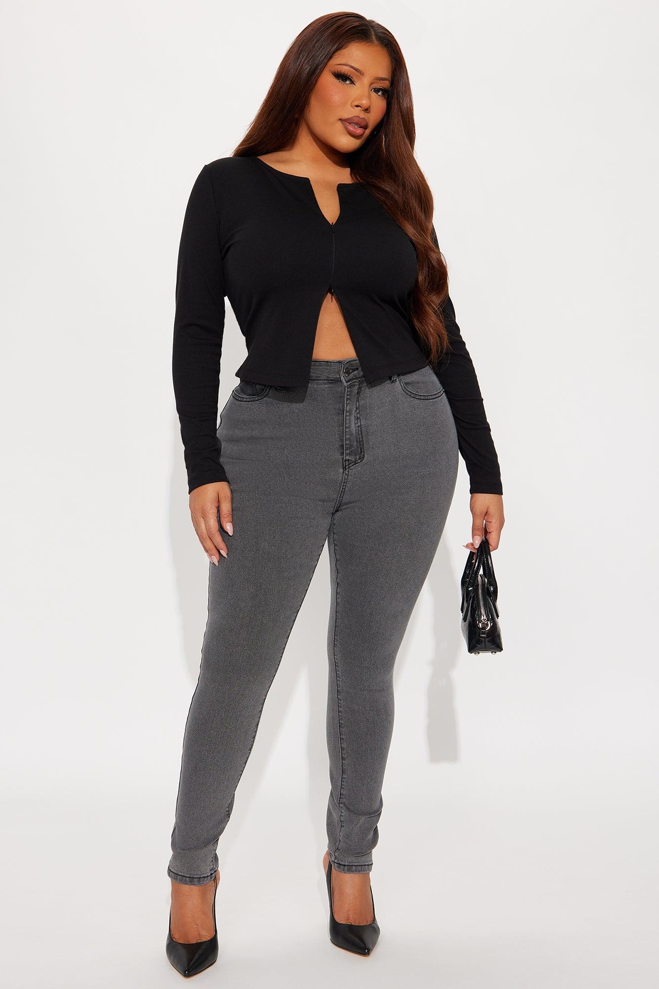 In The Black Skinny Jeans - Charcoal Female Product Image