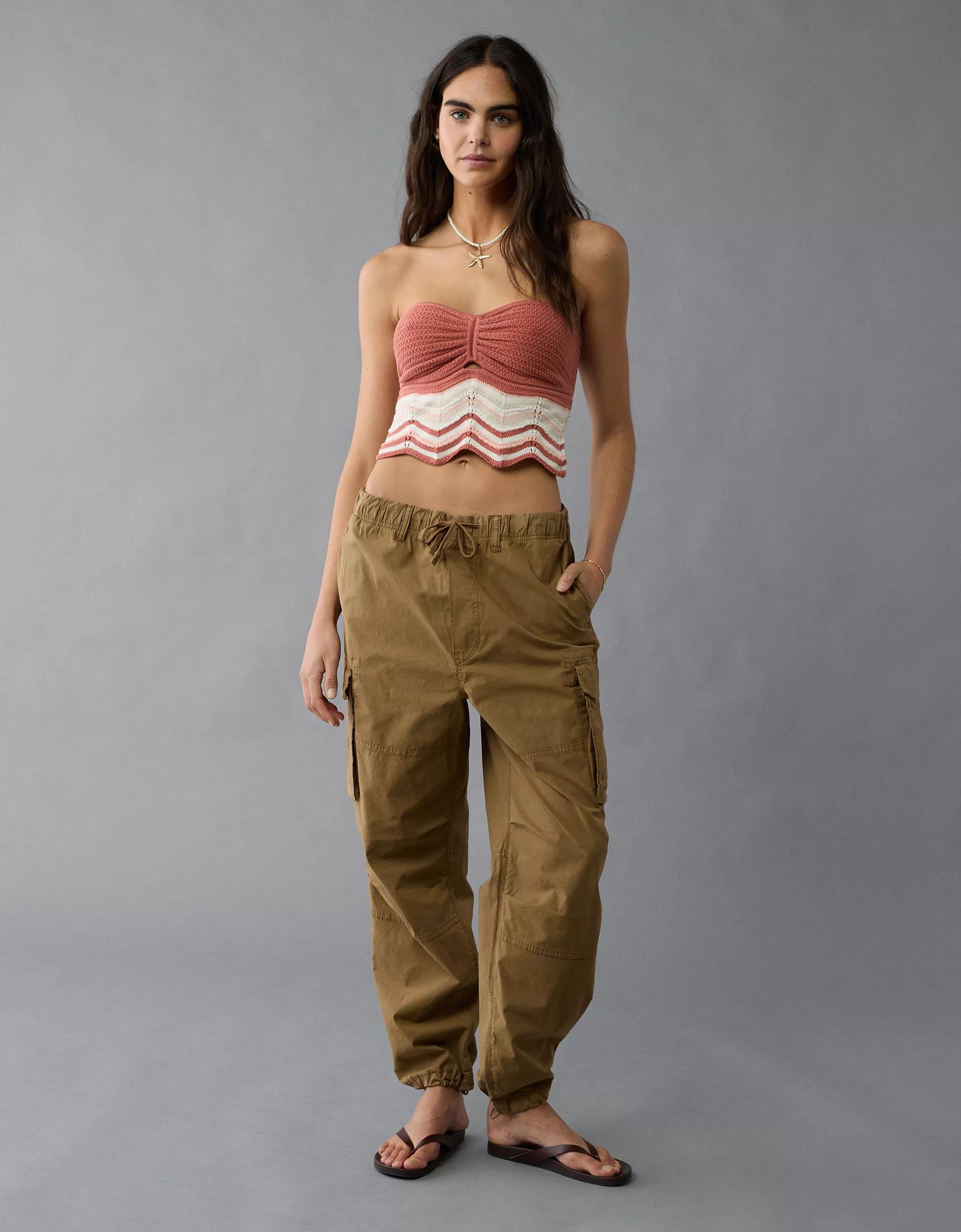 AE Cropped Chevron Crochet Tube Top Product Image