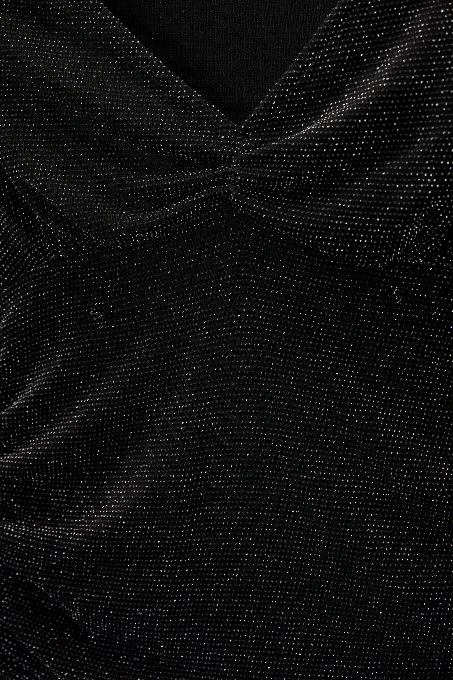 Shimmery top with gathering Product Image