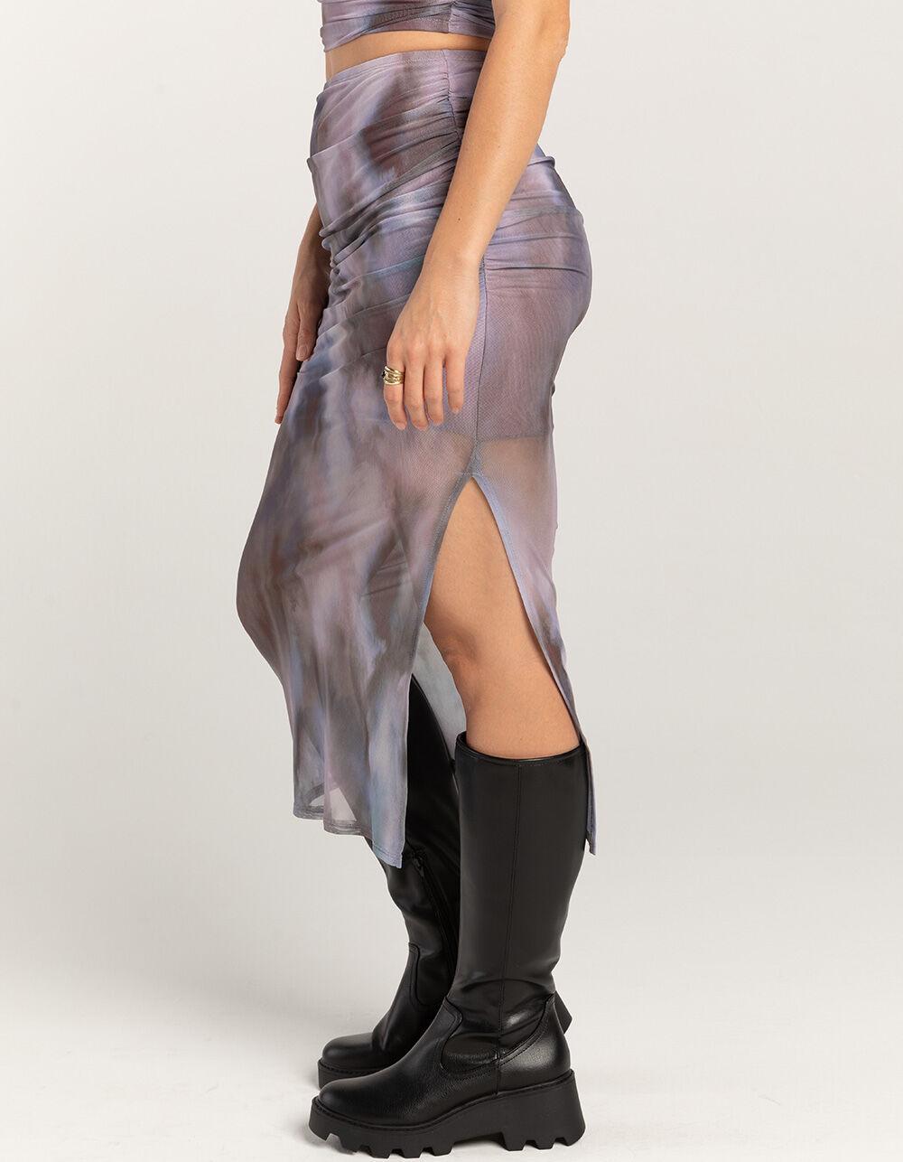 RSQ Womens Cinch Midi Skirt - PURPLE COMBO Product Image