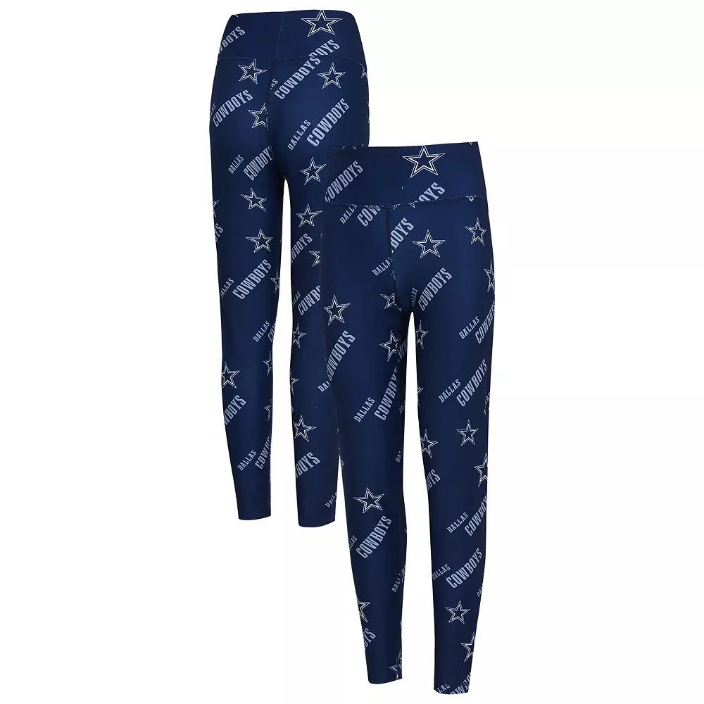 Women's Concepts Sport Navy Dallas Cowboys Breakthrough Allover Print Knit Leggings,  Product Image