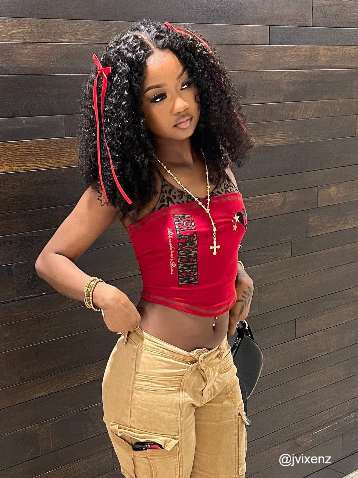 Aelfric Eden Leopard Print Patchwork Cami Top Female Product Image