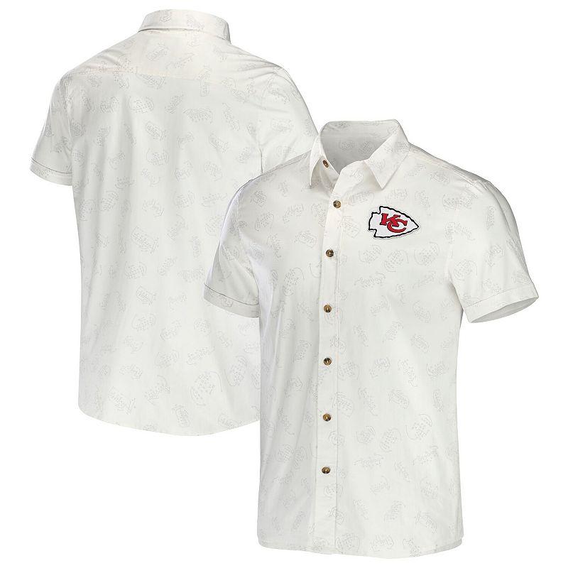 Men's NFL x Darius Rucker Collection by Fanatics White Cincinnati Bengals Woven Button-Up T-Shirt,  Product Image