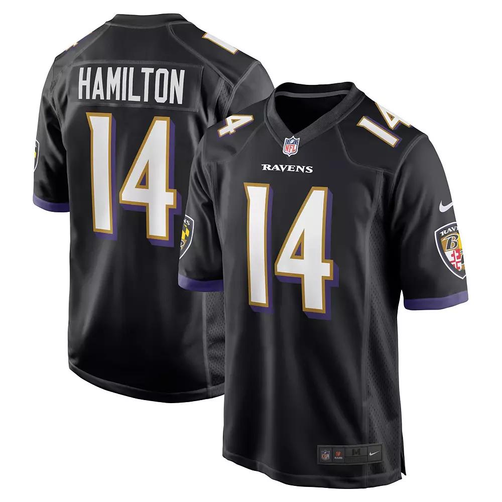 Men's Nike Kyle Hamilton Black Baltimore Ravens Player Game Jersey,  Product Image