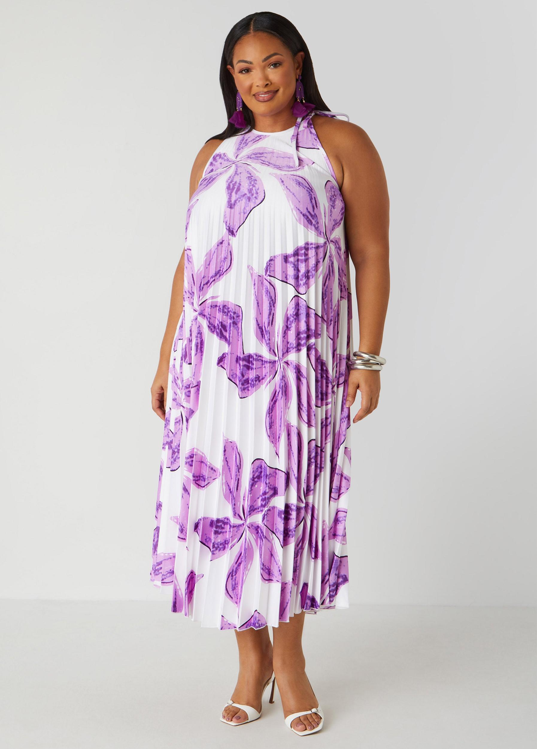 Pleated Floral Maxi Dress Product Image