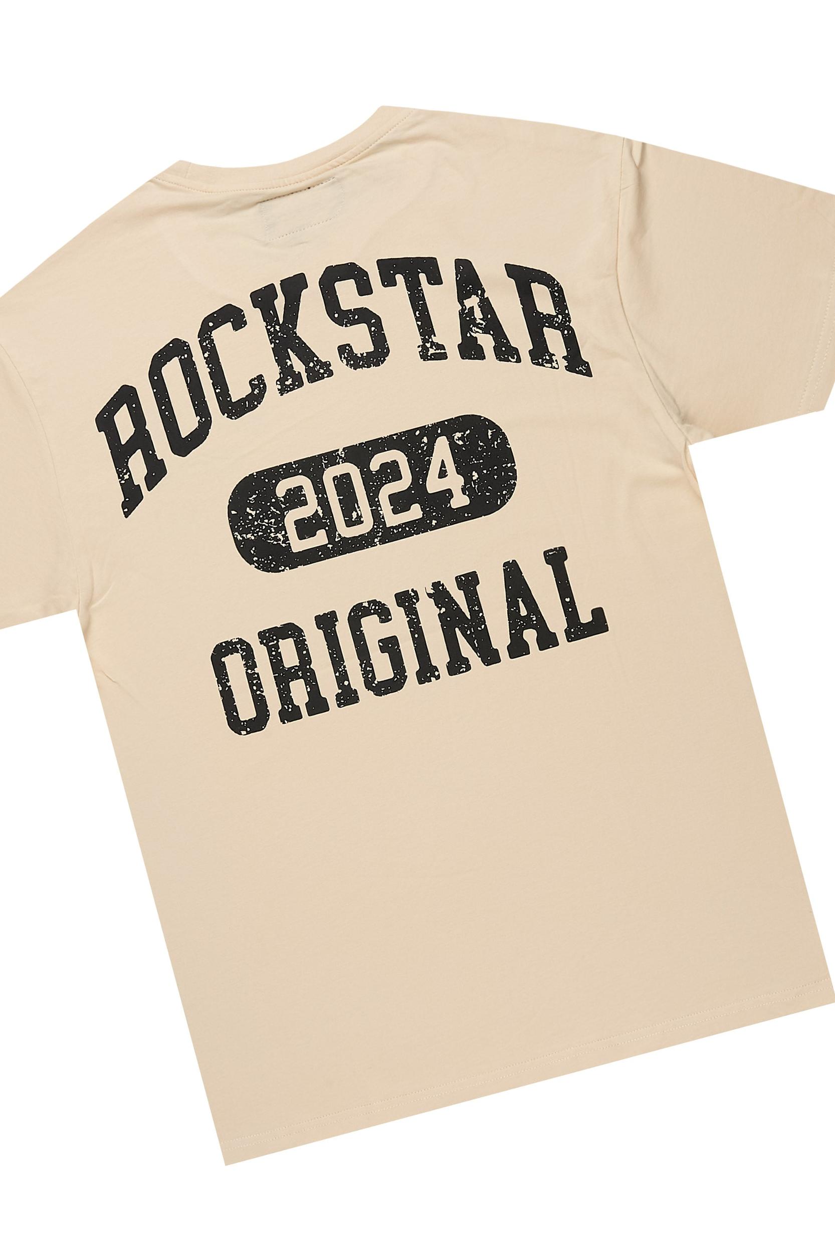 Lex Beige T-Shirt/Short Set Male Product Image