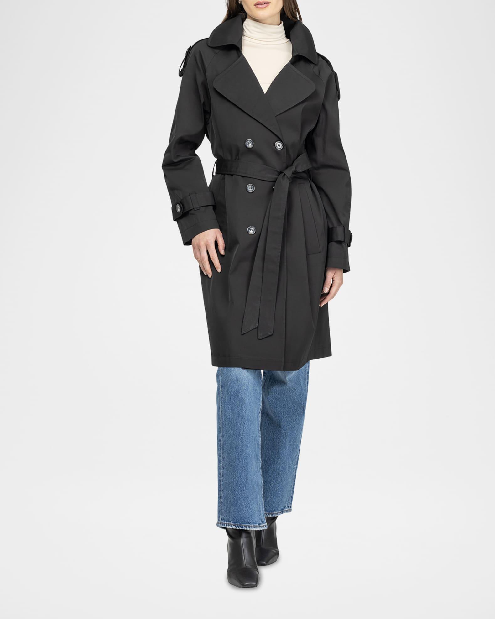 Lightweight Belted Double-Breasted Trench Coat Product Image
