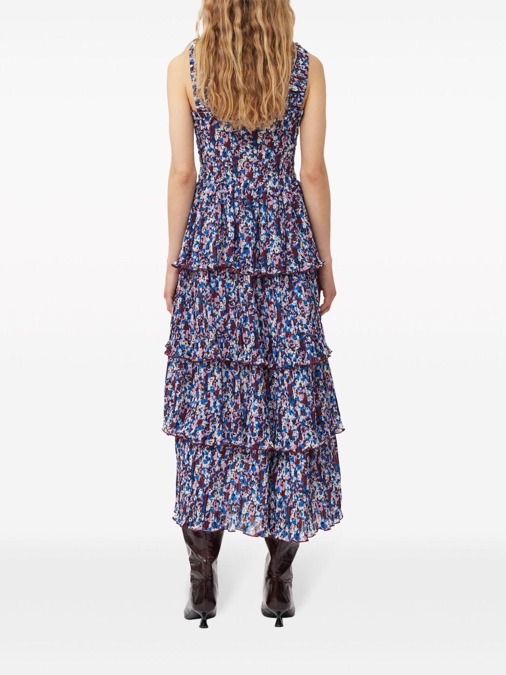 floral-print layered midi dress Product Image