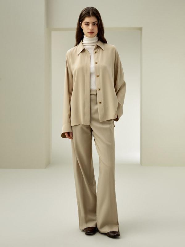 LILYSILK Silk Shirt Women - Black 30 Momme Silk - Chic Three-Dimensional Look Shirt XS Product Image