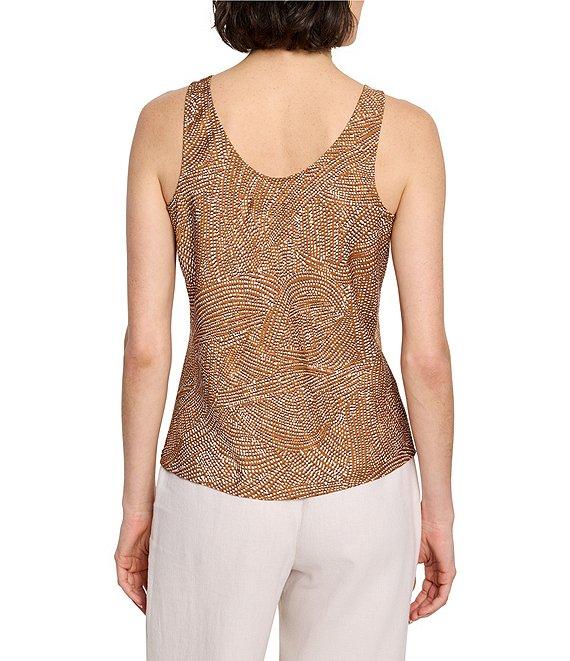 NIC + ZOE Swirling Sands Woven V-Neck Sleeveless Tank Product Image