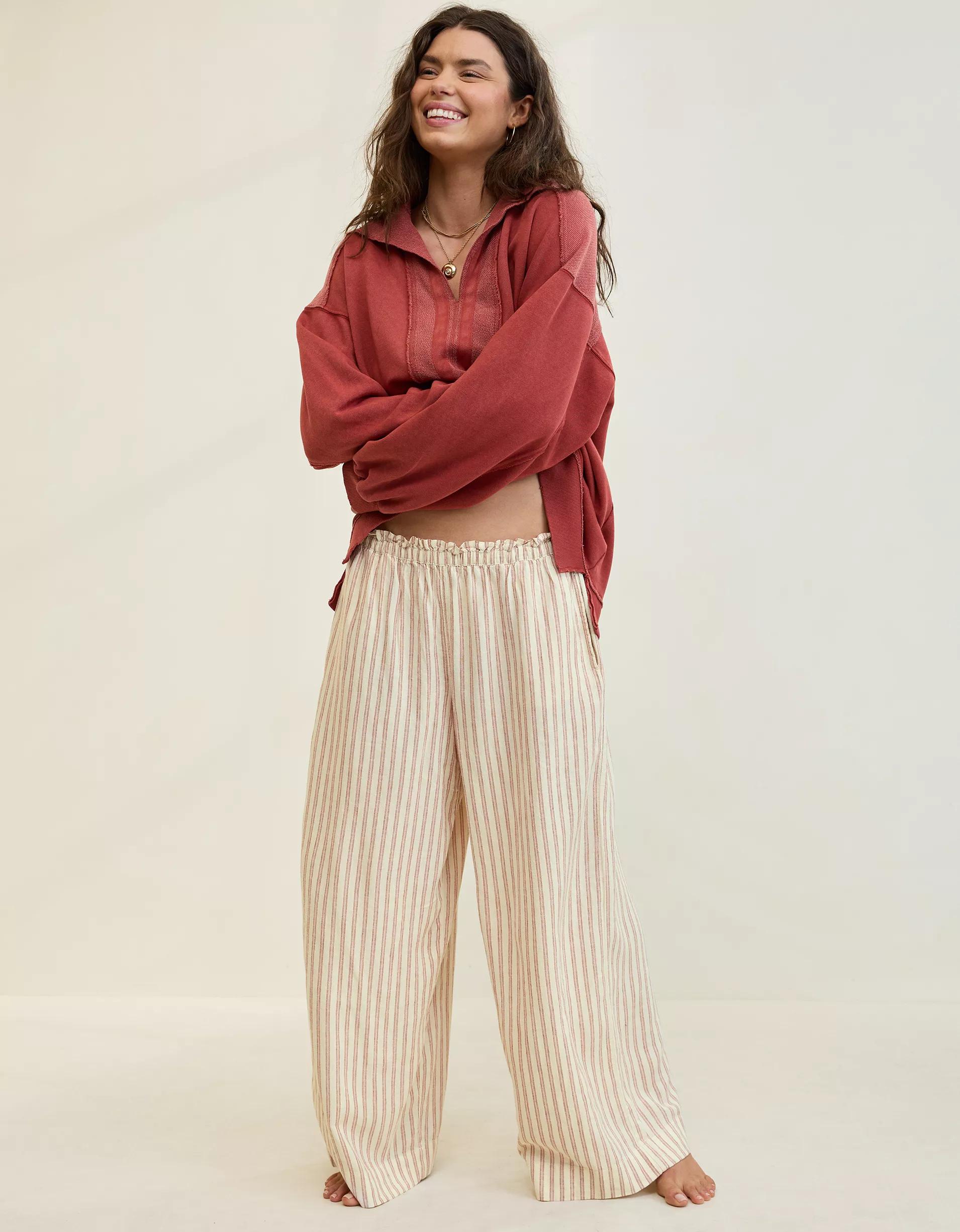 Aerie Linen Blend Trouser Product Image