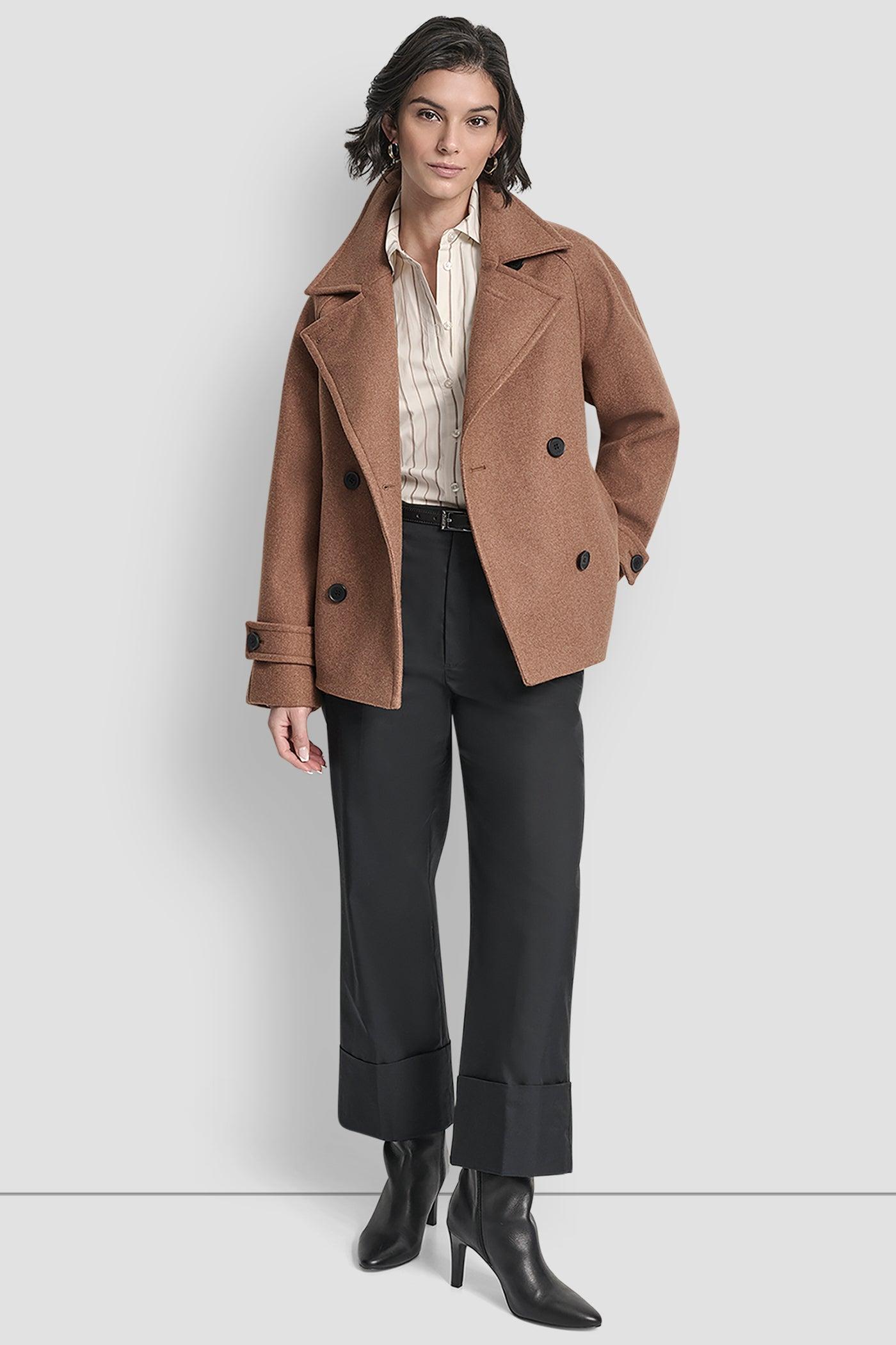 SHORT FAUX WOOL JACKET Product Image