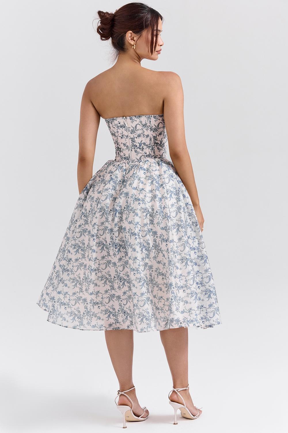 Bennett  english porcelain print strapless sundress Product Image