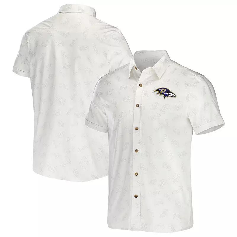 Men's NFL x Darius Rucker Collection by Fanatics White Cincinnati Bengals Woven Button-Up T-Shirt,  Product Image