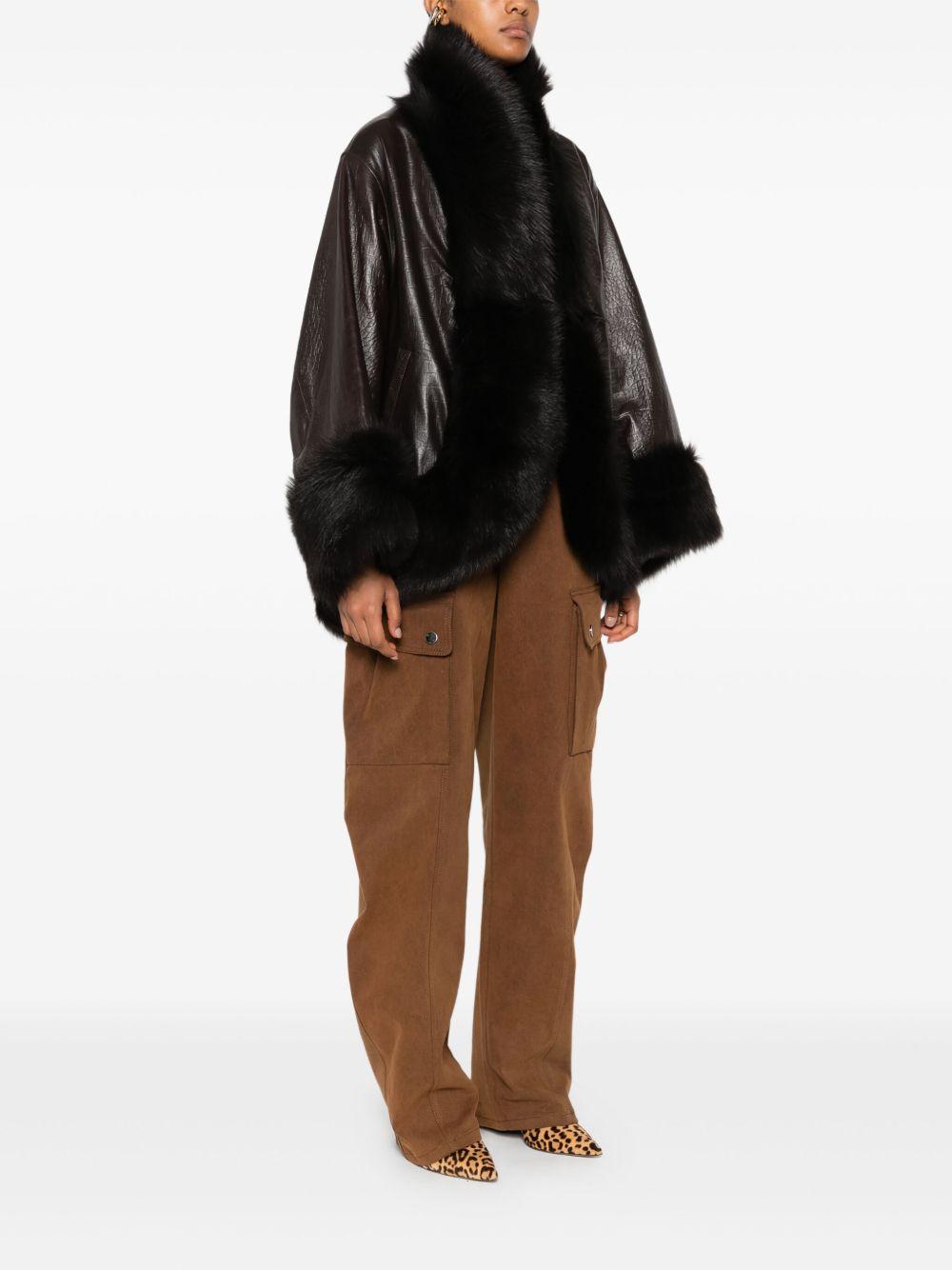 Sabine fur-trimmed coat Product Image