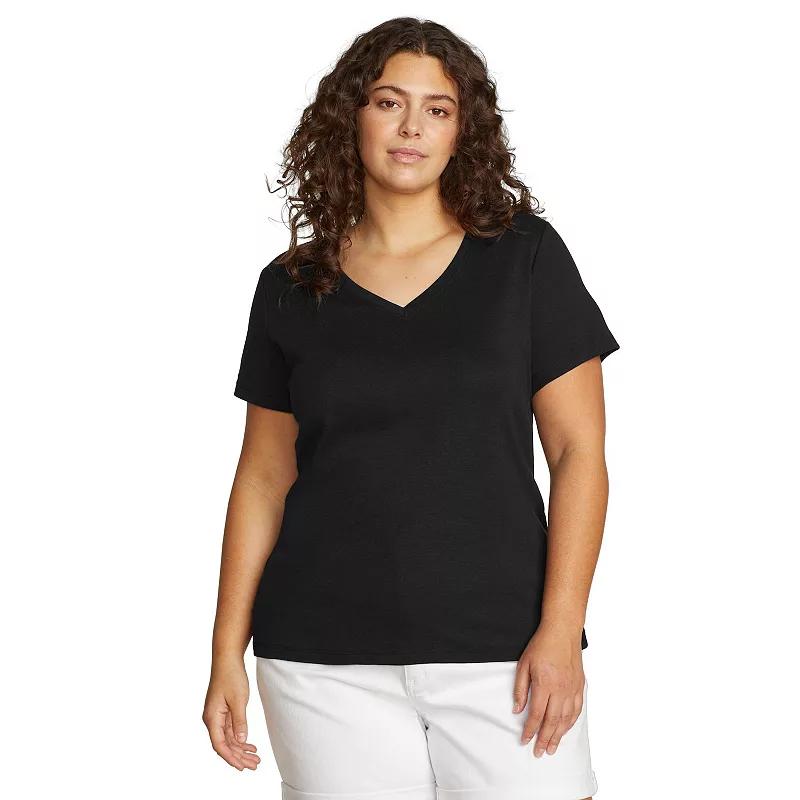 Petite Eddie Bauer Favorite V-Neck T-Shirt, Women's,  Product Image