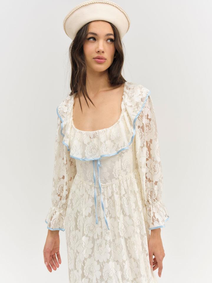Severine Maxi Dress — Cream Product Image
