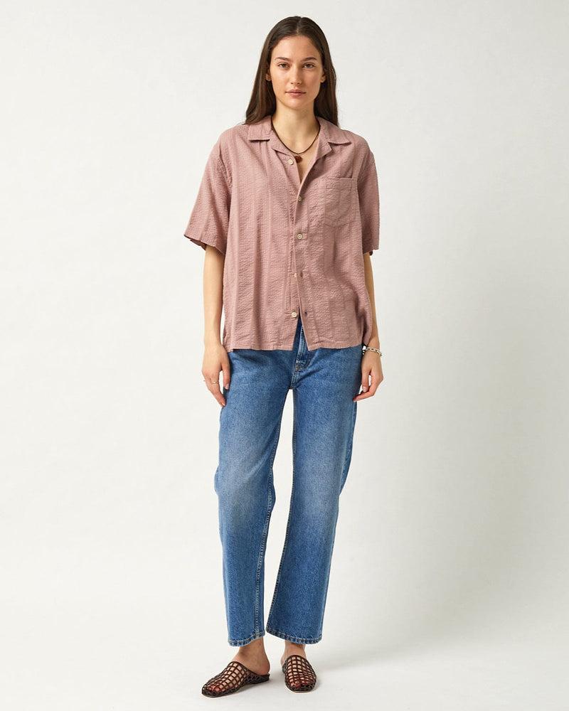 Striped Seersucker SS - Indigo Product Image