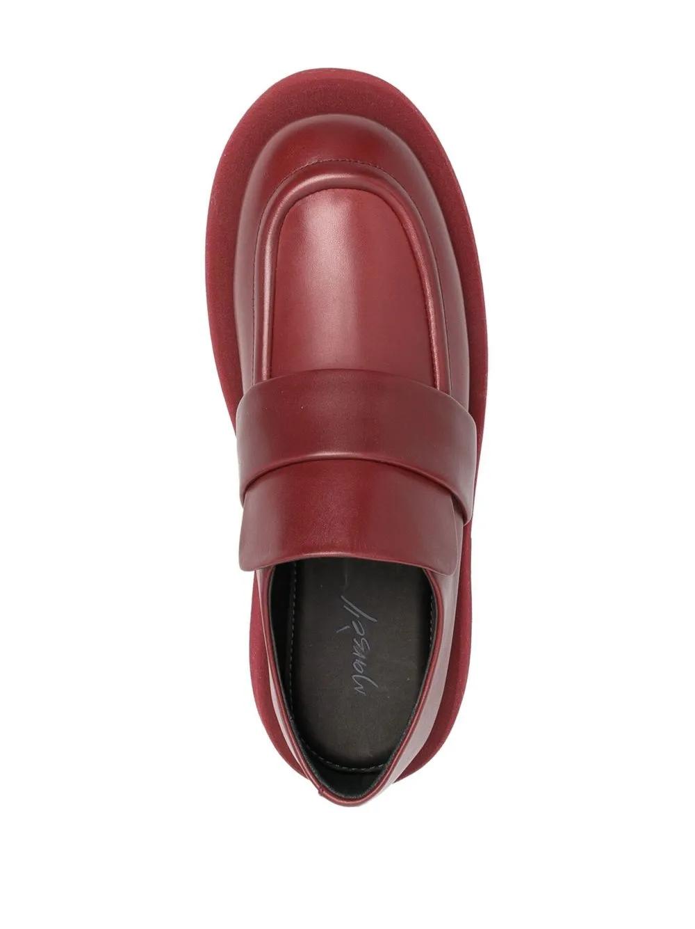 platform-sole leather loafers Product Image