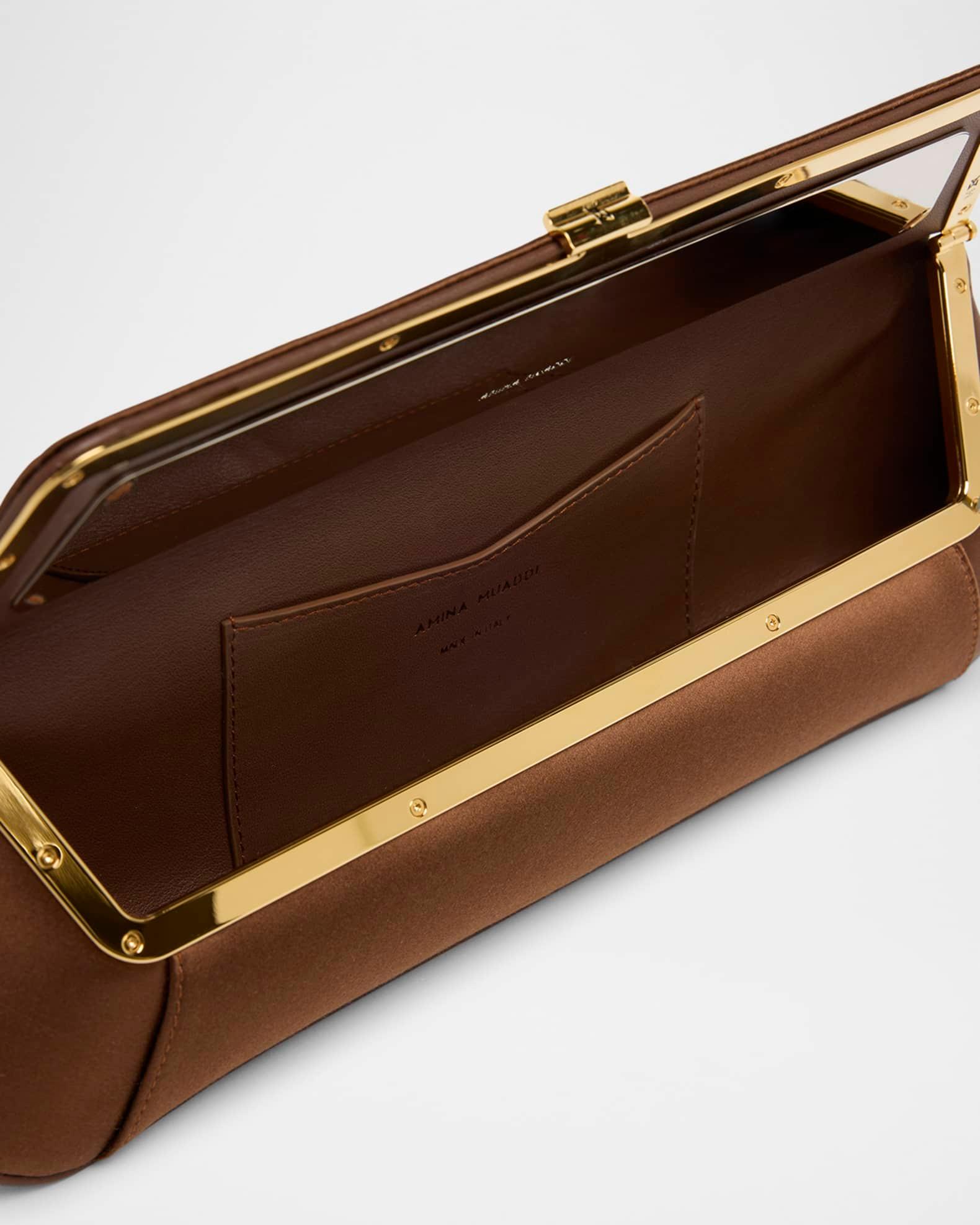 Ami Framed Satin Clutch Bag Product Image