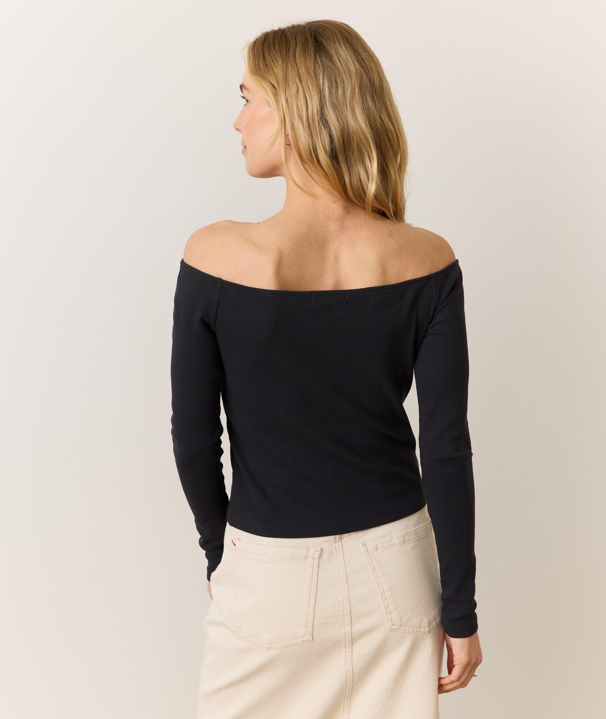 Lexi Rib Sun-In Off the Shoulder Top Product Image