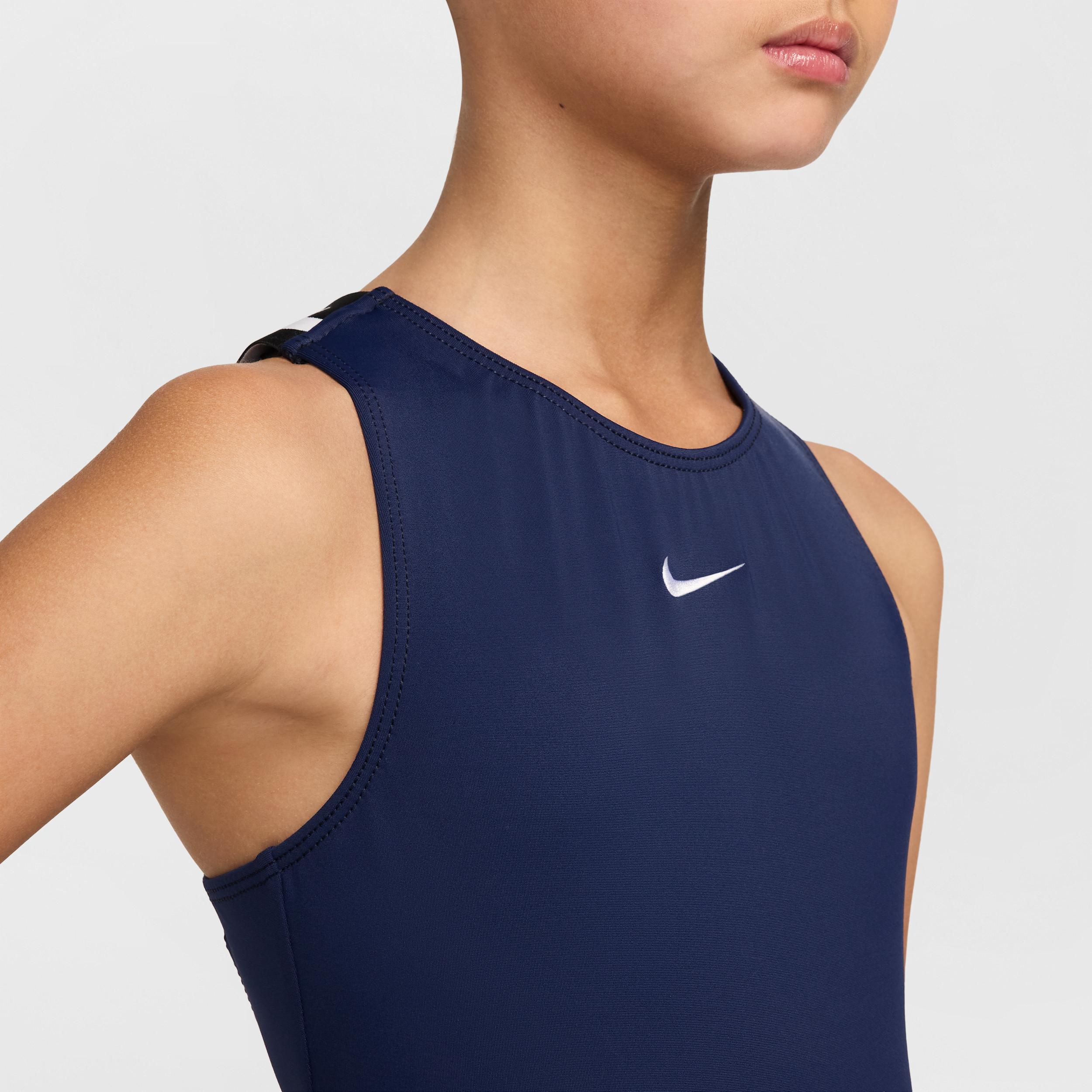 Nike Womens Gymnastics Navy Strappy Performance Leotard | NKA020-116 Product Image