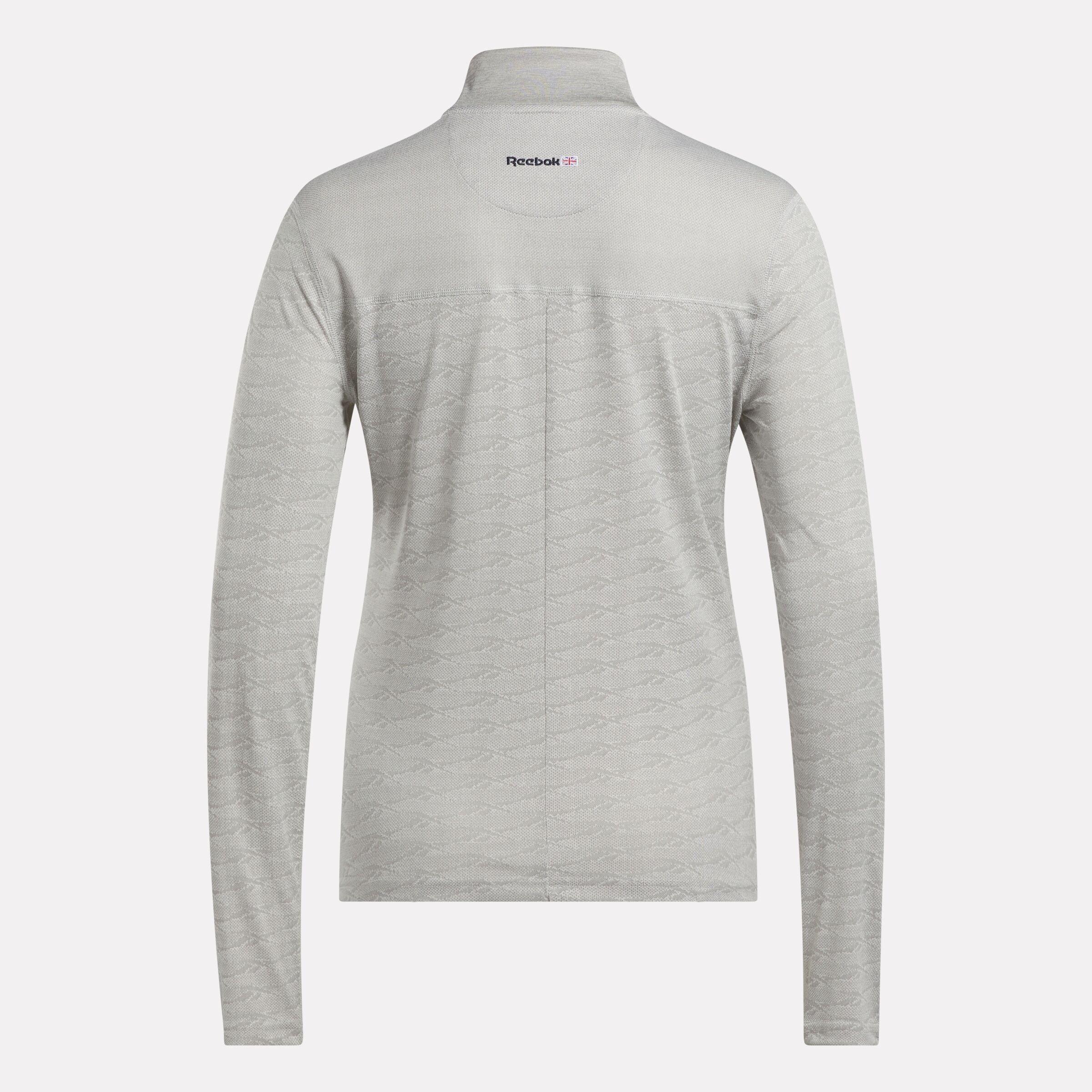 Women's Long Sleeve Engineered Vector Jacquard 1/4 Zip Golf Pullover Top Female Product Image