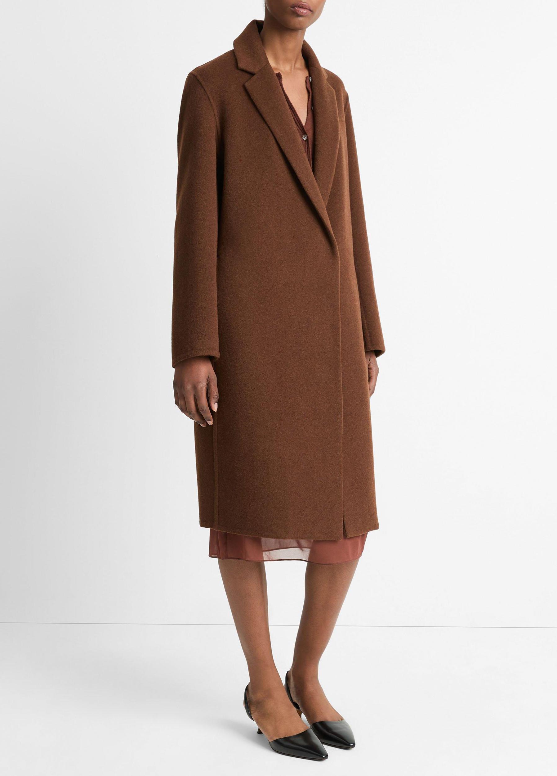 Classic Wool-Blend Straight Coat Product Image