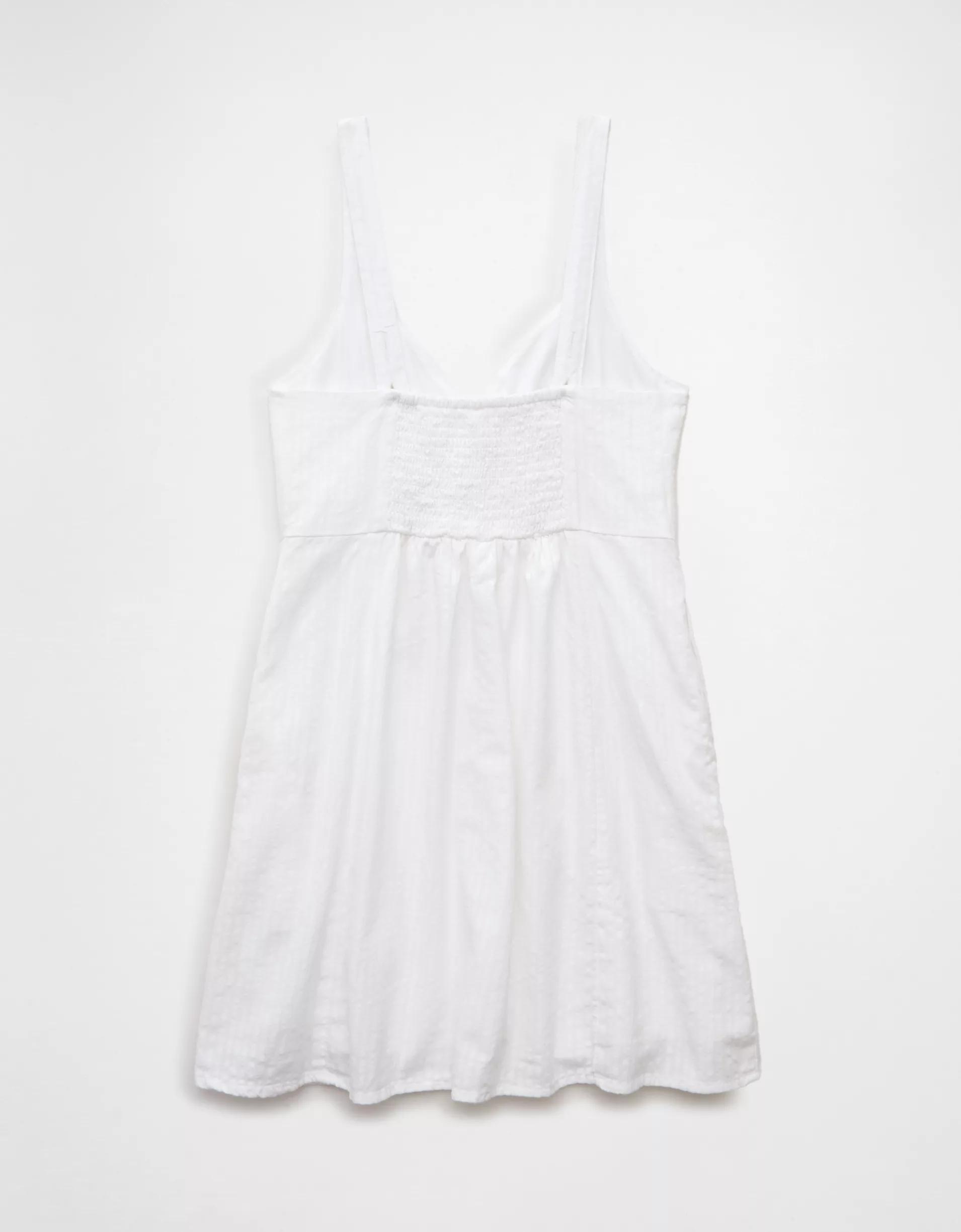 AE Linen-Blend Cut-Out Mini Dress Product Image