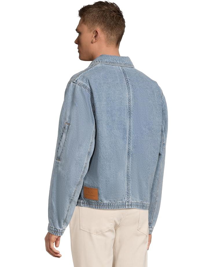 Men's Armani Exchange Denim Collared Bomber Product Image