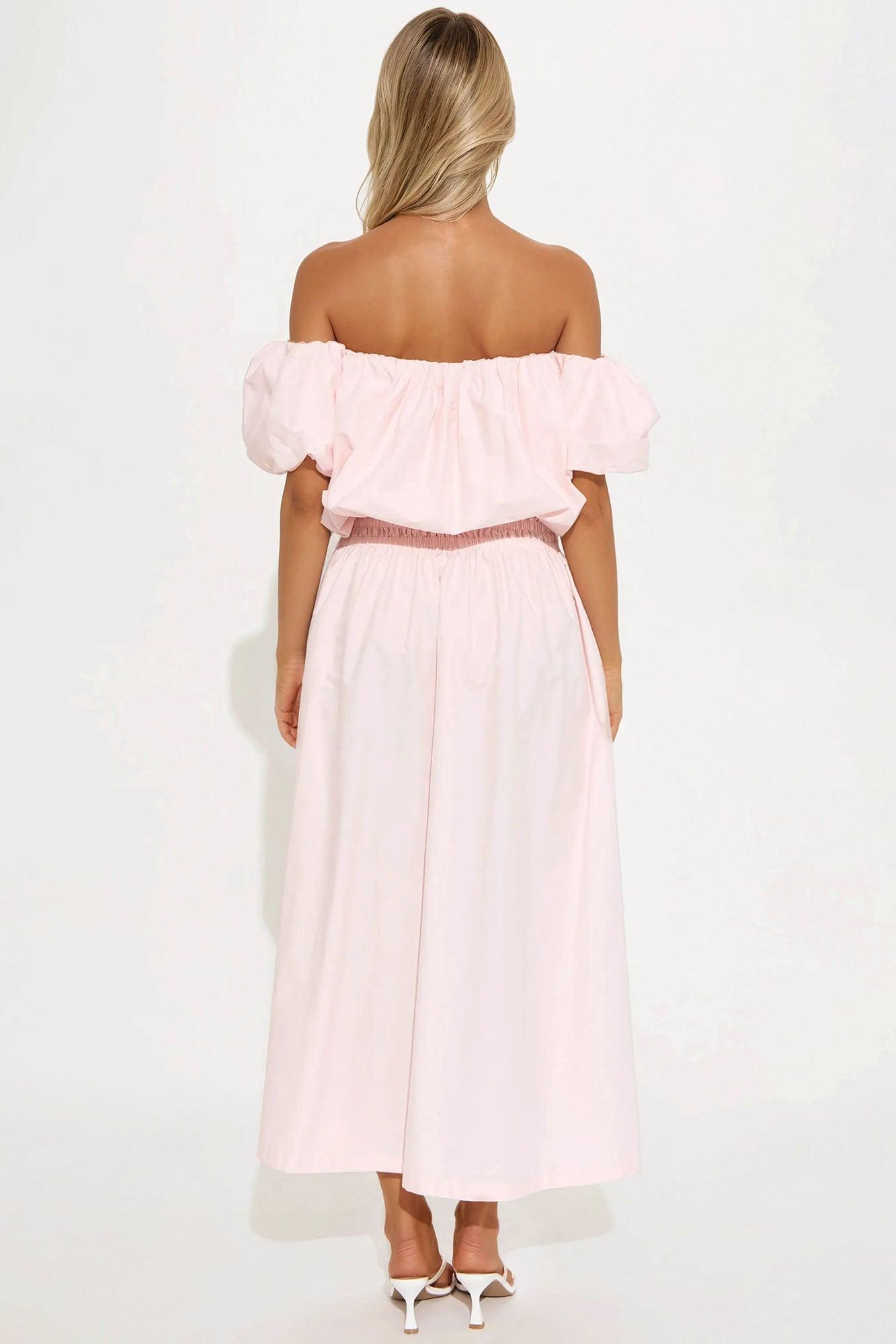 Wandering Daydreams Midi Skirt Set - Pink Product Image