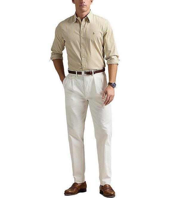 Polo Ralph Lauren Classic-Fit Stretch Stripe Poplin Long Sleeve Woven Shirt Product Image