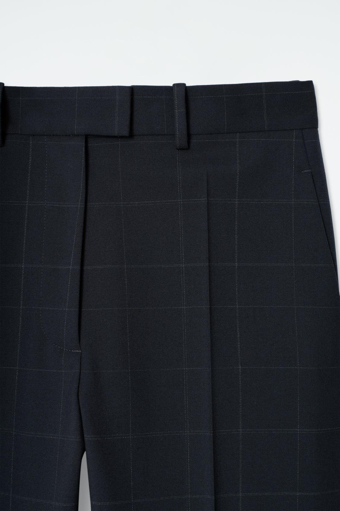 WINDOWPANE-CHECK STRAIGHT-LEG PANTS Product Image
