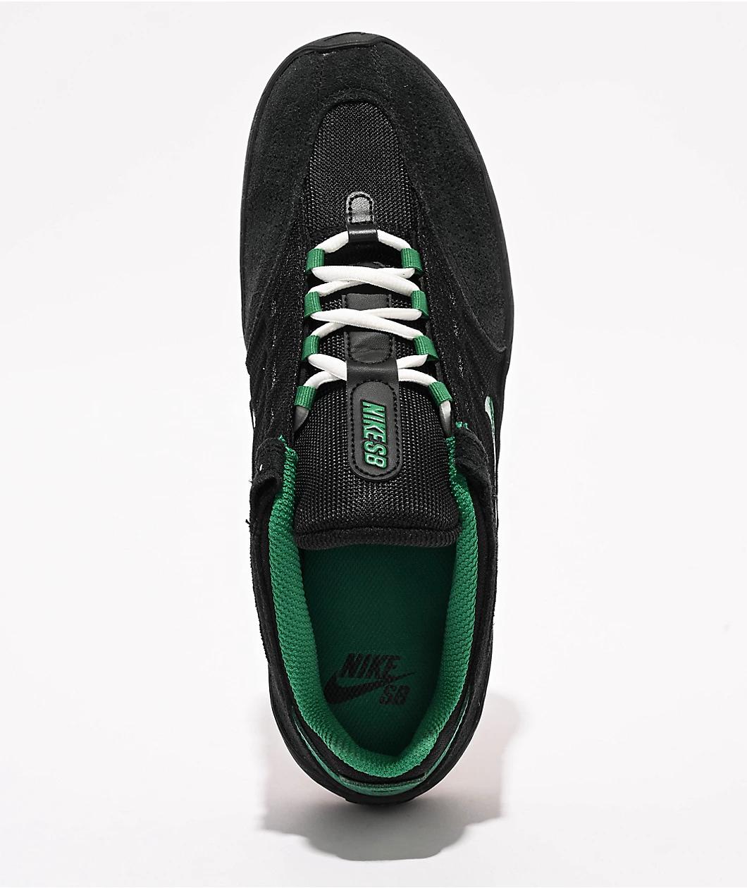Nike SB Vertebrae Black, Malachite, & Summit White Skate Shoes Product Image