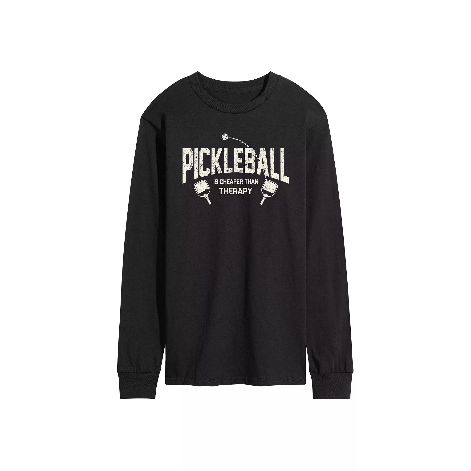 Men's Pickleball Cheaper Than Therapy Tee,  Product Image