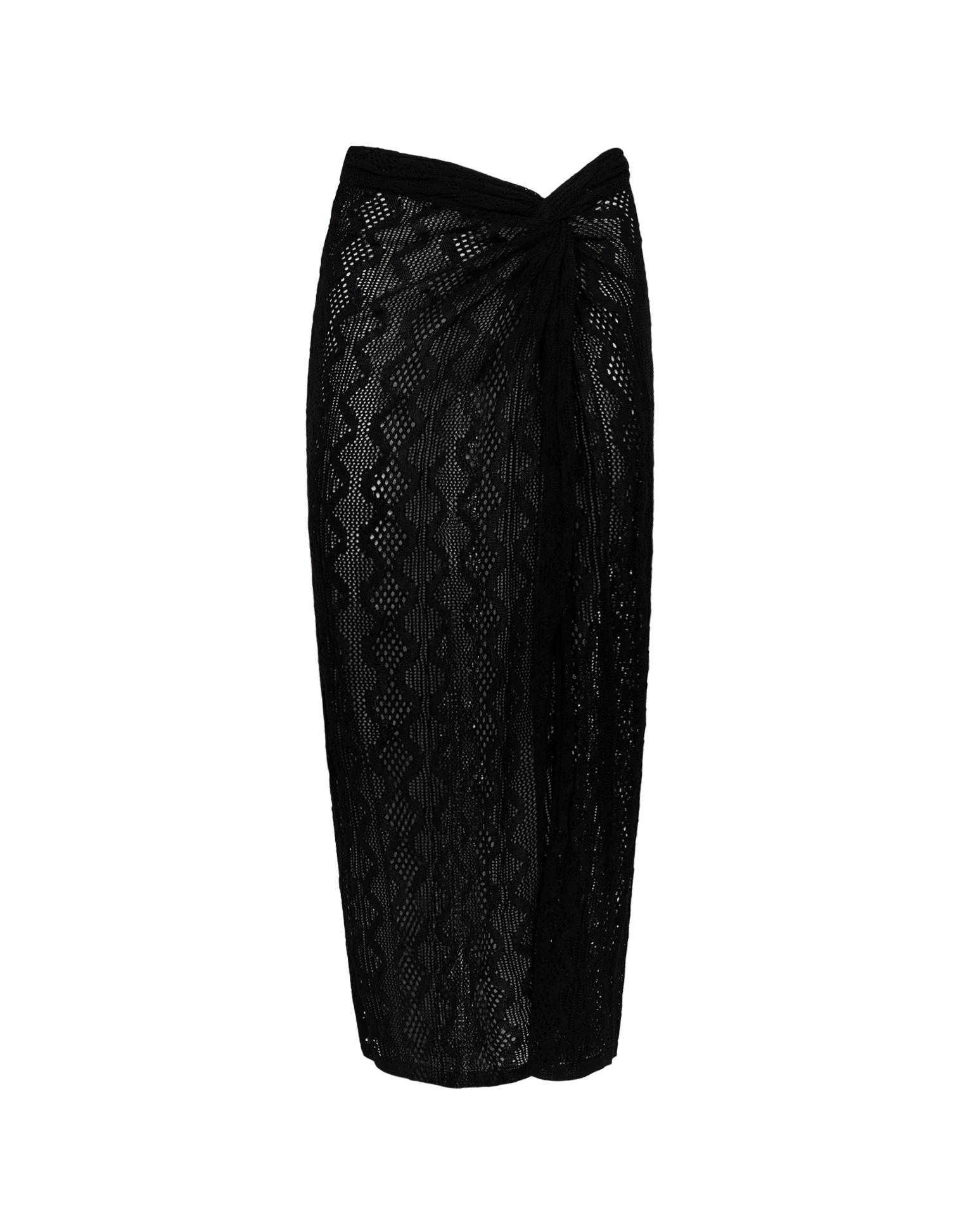 Knit Karen Midi Skirt - Black Product Image