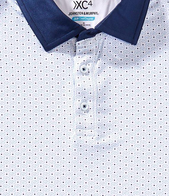 Johnston & Murphy XC4 Dash Print Short Sleeve Polo Shirt Product Image